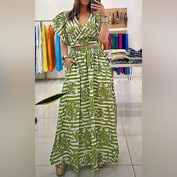 2.Made in Italy Maxi Skirt Set nwt - Picture 6 of 12